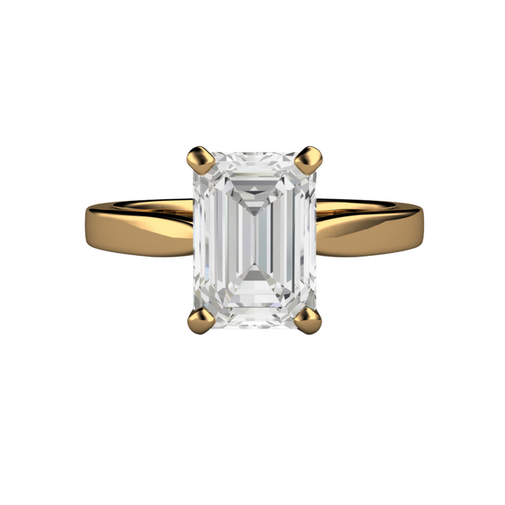 2ct Emerald Cut Lab Grown Diamond Engagement Ring | Classic Solitaire, Rare Earth Jewelry
