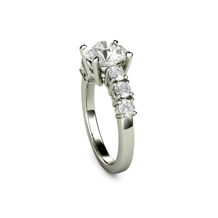 Classic Solitaire Moissanite Ring, Ethical Engagement Ring in Gold or Platinum