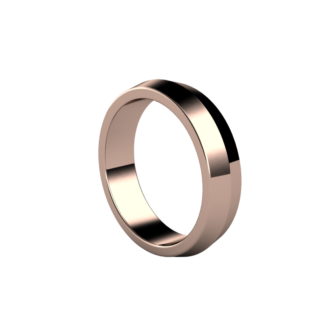 5mm Knife Edge Wedding Band | 14K Gold Comfort Fit Wedding Ring, Rare Earth Jewelry