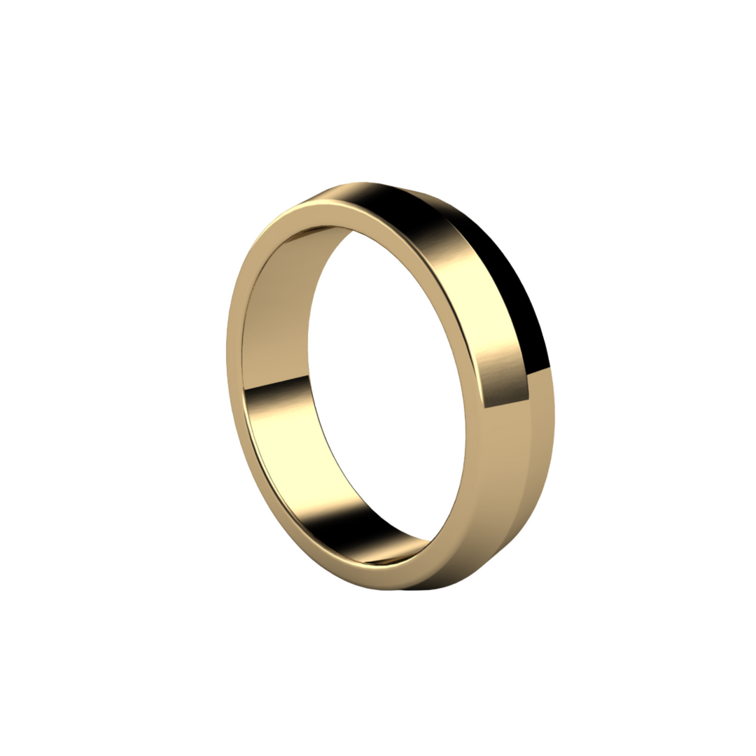 5mm Knife Edge Wedding Band | 14K Gold Comfort Fit Wedding Ring, Rare Earth Jewelry