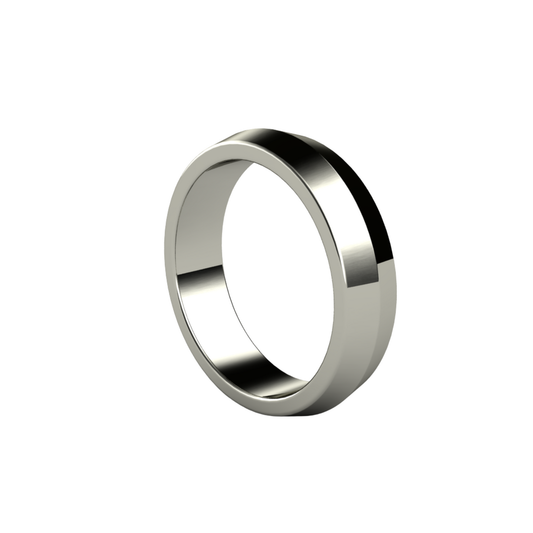 5mm Knife Edge Wedding Band | 14K Gold Comfort Fit Wedding Ring, Rare Earth Jewelry