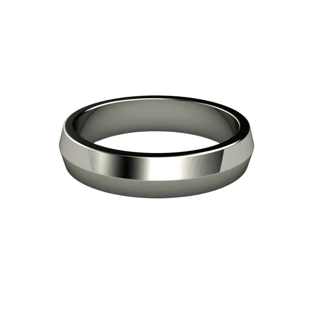 5mm Knife Edge Wedding Band | 14K Gold Comfort Fit Wedding Ring, Rare Earth Jewelry