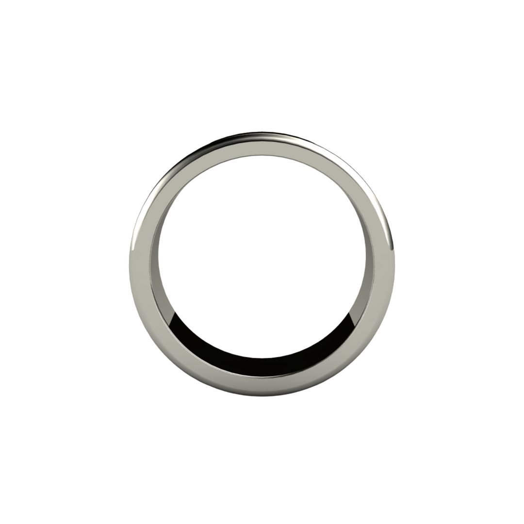8mm Flat Comfort Fit Wedding Band | 14K Gold Wedding Ring for Men or Women, Rare Earth Jewelry