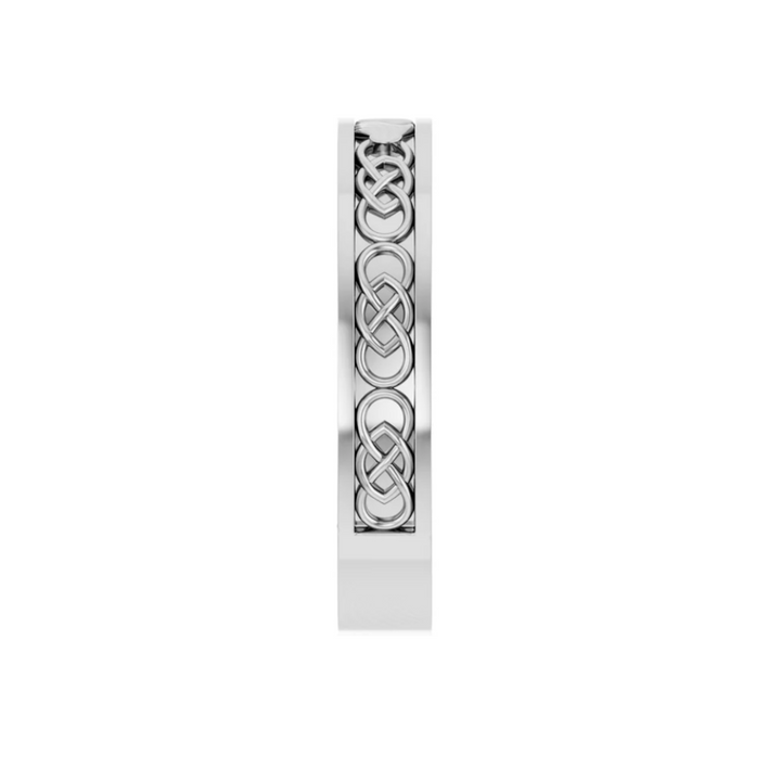 Claddagh & Celtic Knot Wedding Band | Irish Wedding Ring in 14K Gold, Rare Earth Jewelry