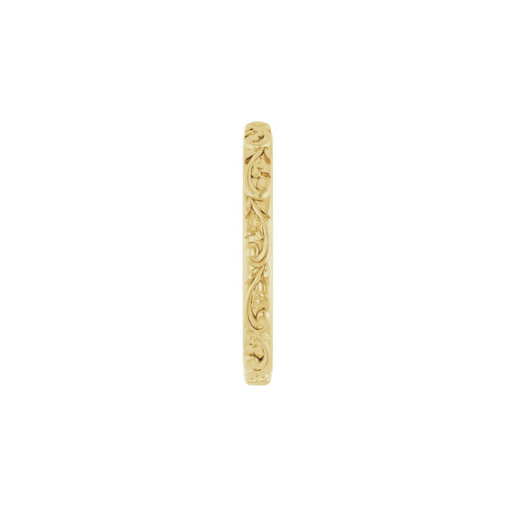 Floral Wedding Band | Sculpted Flower & Vine Wedding Ring in Gold or Platinum, Rare Earth Jewelry