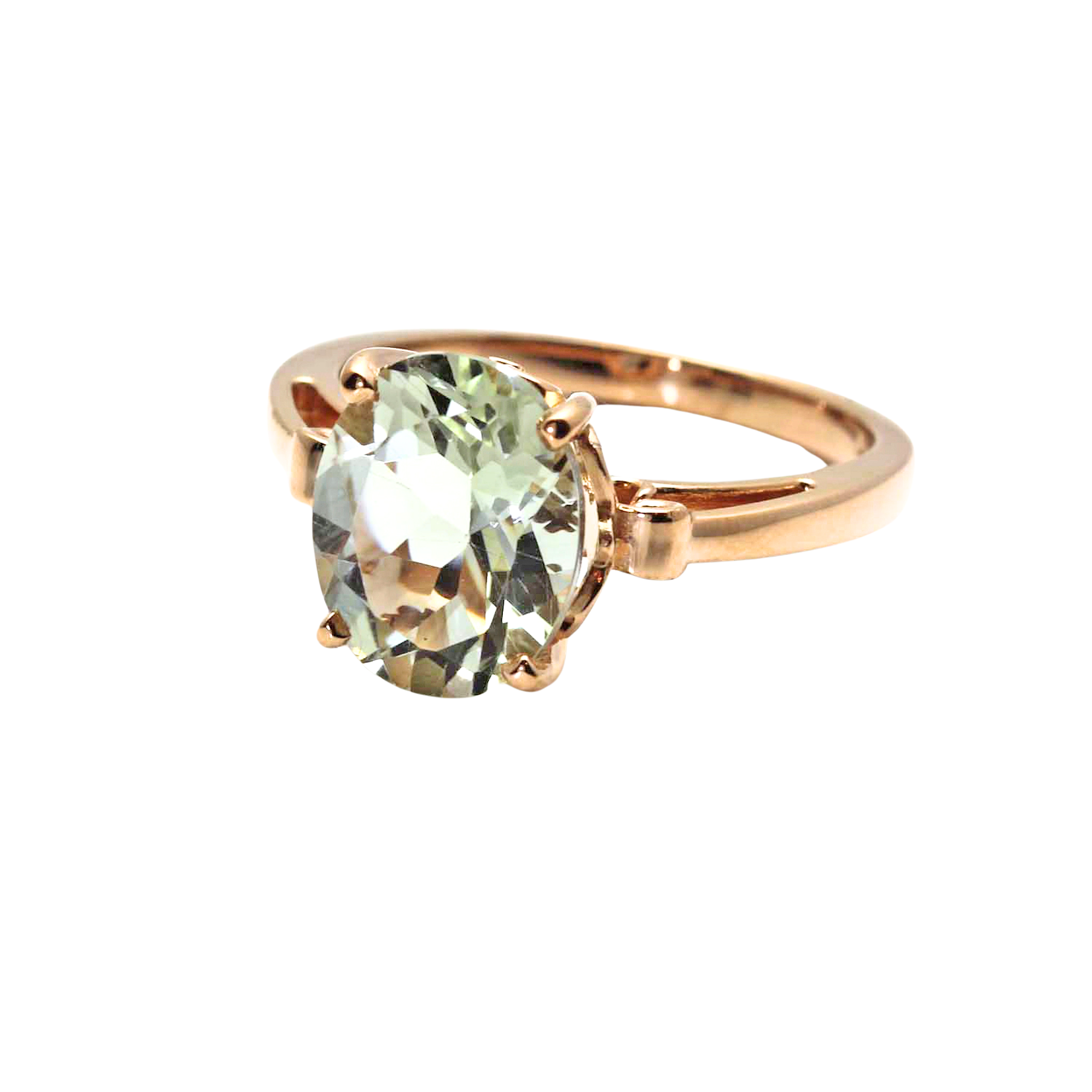 Green Amethyst ring, Birthstone ring, Natural stone ring, Gold and Silver ring, Natural Amethyst, Green online Crystal ring, Solitaire oval Ring