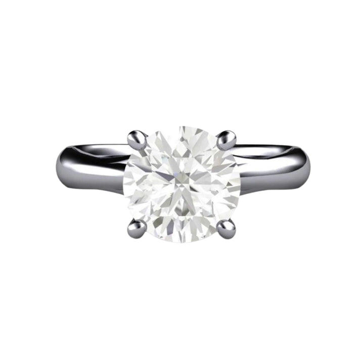 2 Carat Lab Grown Diamond Engagement Ring | Vintage Solitaire with Filigree in 14K or 18K Gold Platinum | Rare Earth Jewelry