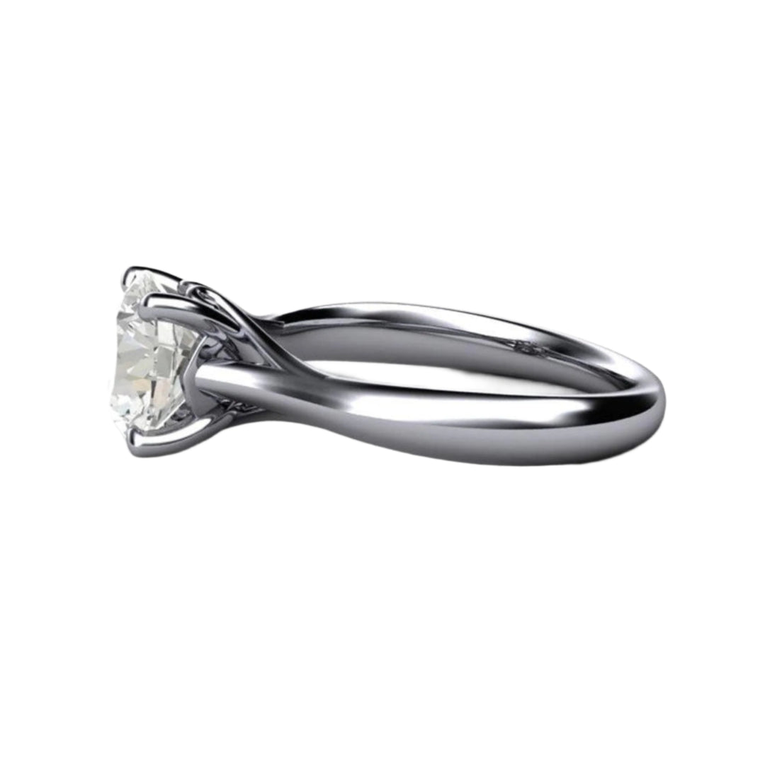 2 Carat Lab Grown Diamond Engagement Ring | Vintage Solitaire with Filigree in 14K or 18K Gold Platinum | Rare Earth Jewelry
