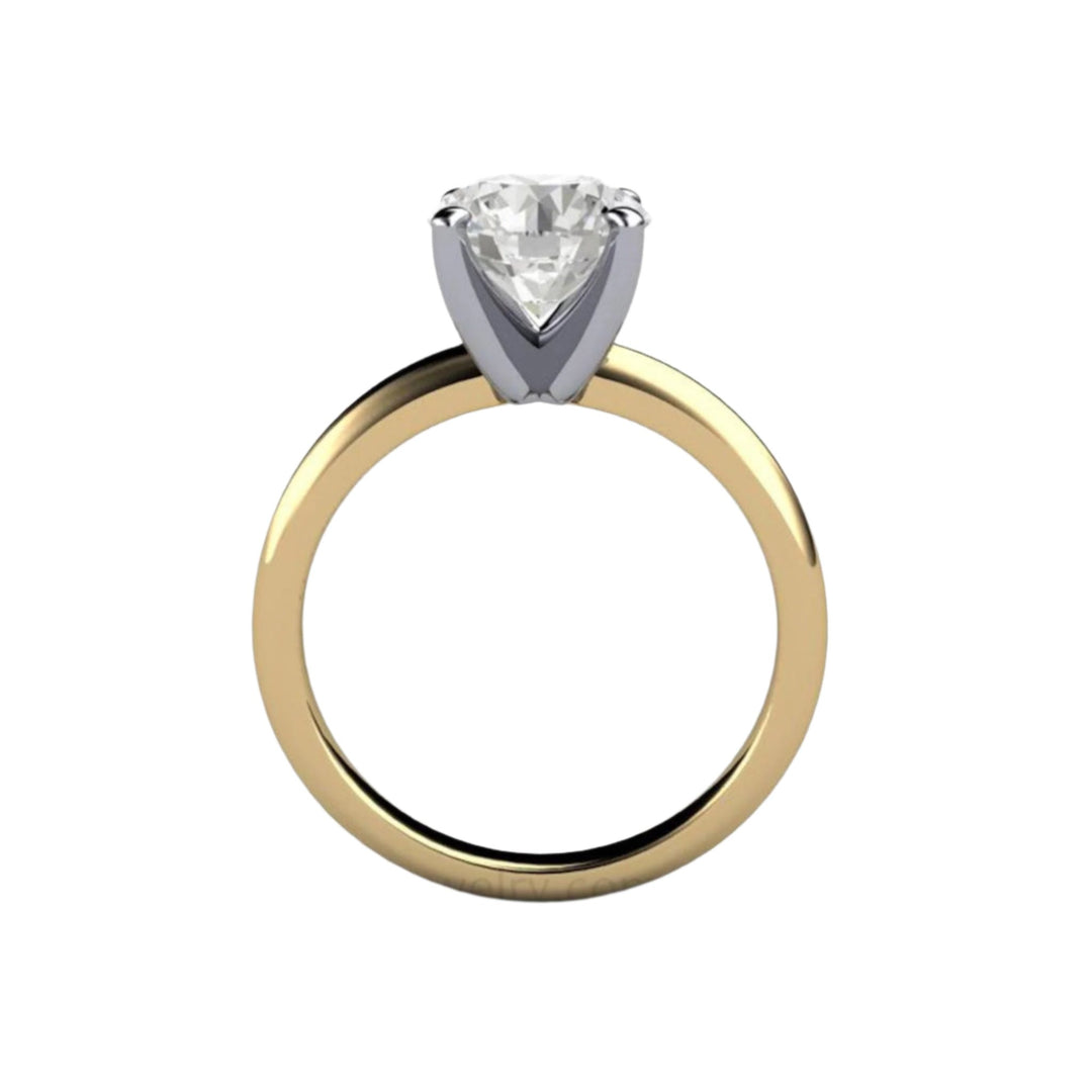 2ct Forever One Moissanite Solitaire Ring, Sustainable Engagement Ring, 14K, 18K or Platinum