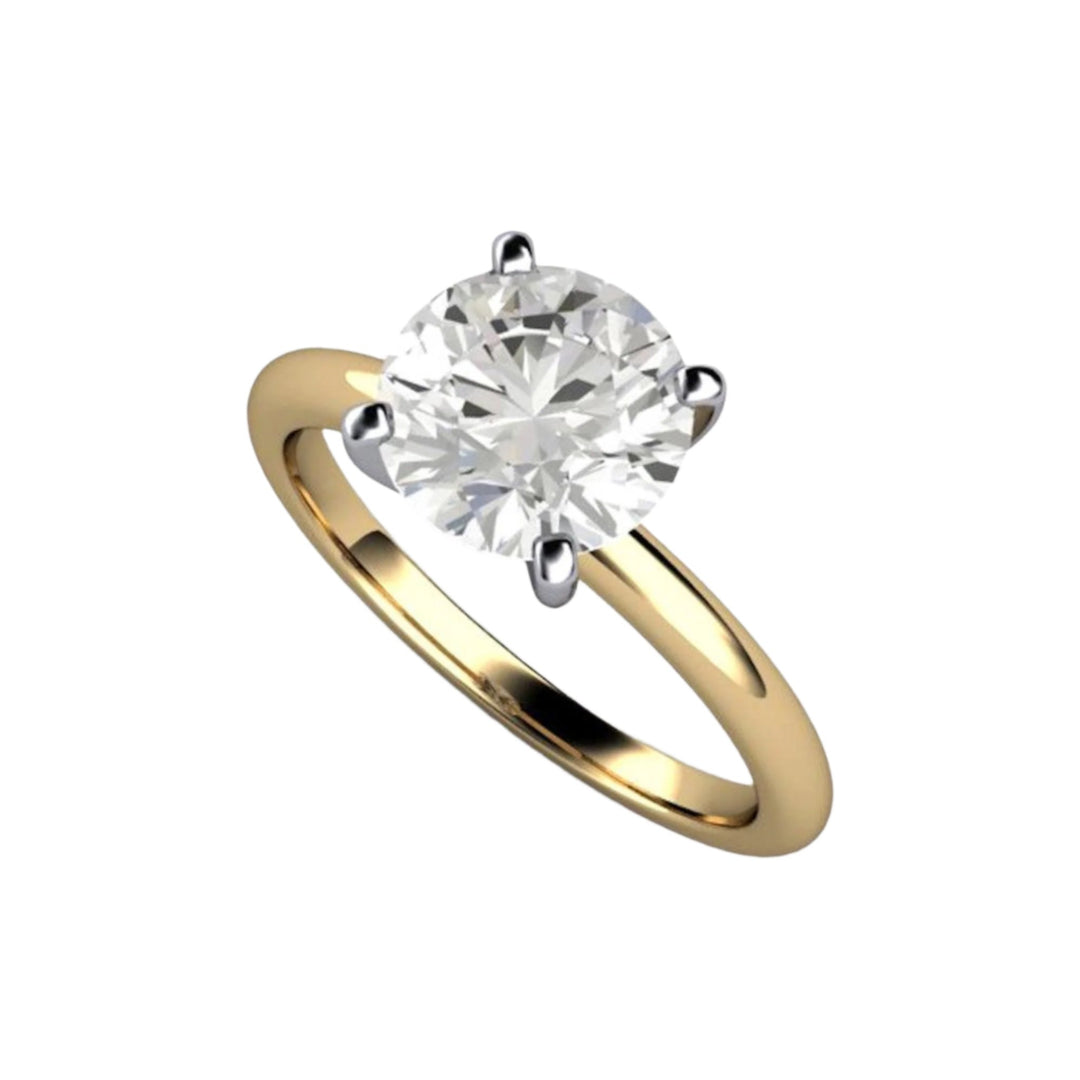 2ct Moissanite Ring, Classic Traditional Solitaire Design, Ethical Engagement Ring