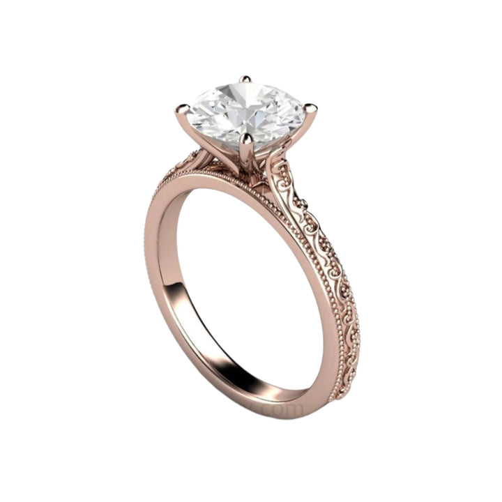 2ct Moissanite Solitaire Engagement Ring, Lab Created Diamond Alternative, Sustainable Engagement