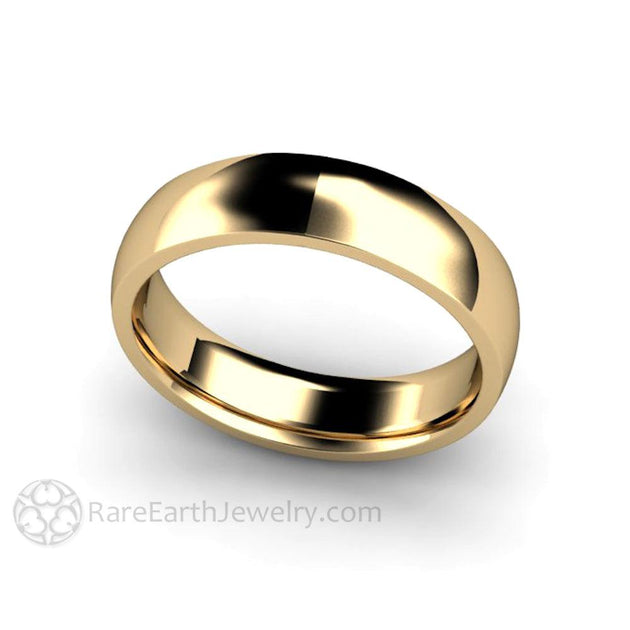5mm Wedding Ring Half Round Comfort Fit Mens or Womens 14K Gold – Rare  Earth Jewelry