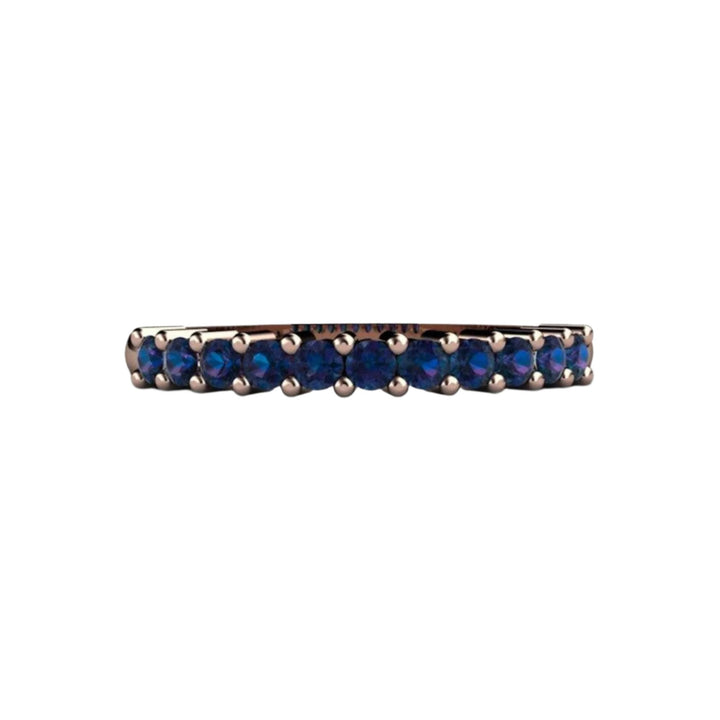 Rose Gold Alexandrite Ring, June Birthday Gift or Push Present, Stackable Band with Stone that Changes Colors