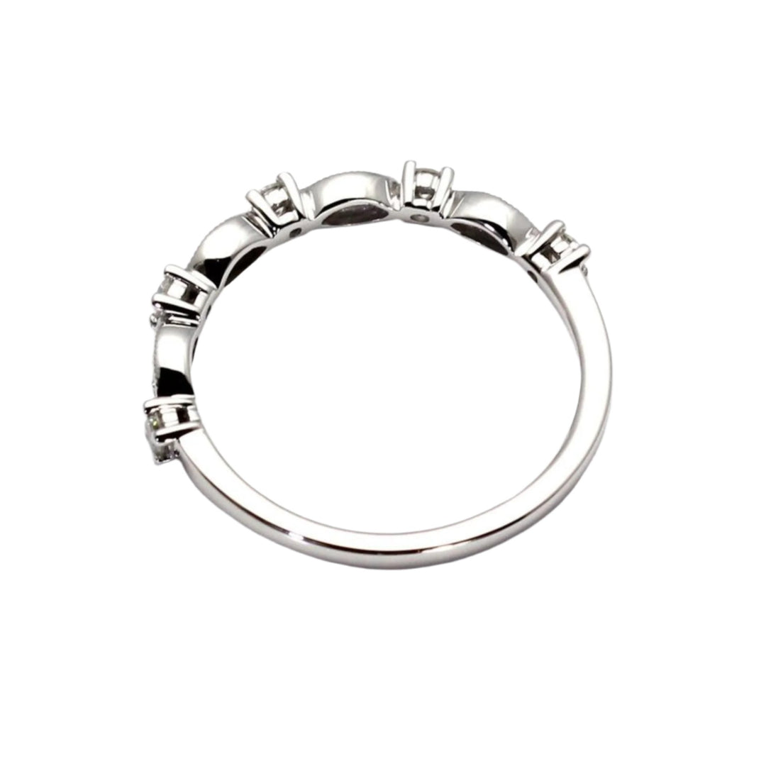 Antique Style Diamond Band | Milgrain Wedding or Stacking Ring in Gold or Platinum, Rare Earth Jewelry