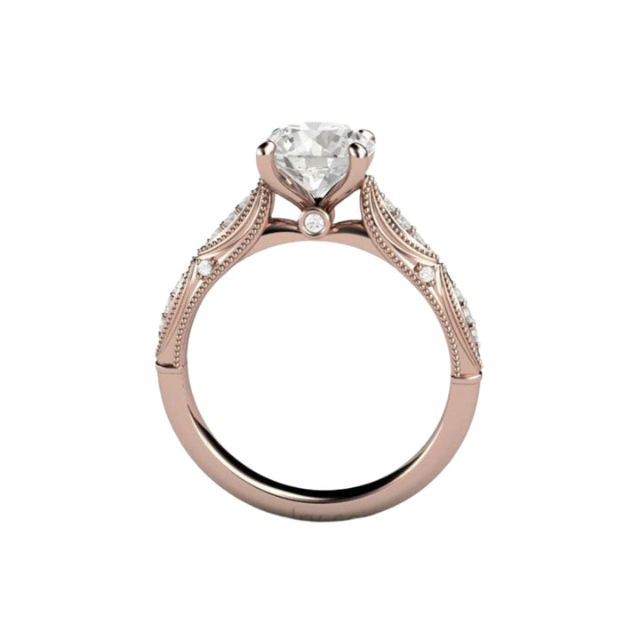 Round Forever One Moissanite Solitaire, 7.5mm Round Charles & Colvard Moissanite Ring