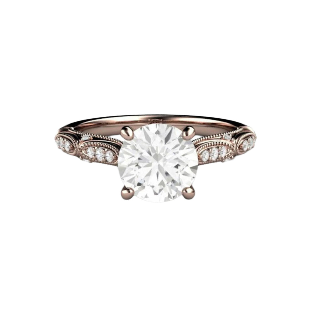 Charles & Colvard Forever One Moissanite Engagement Ring, Vintage Inspired Solitaire
