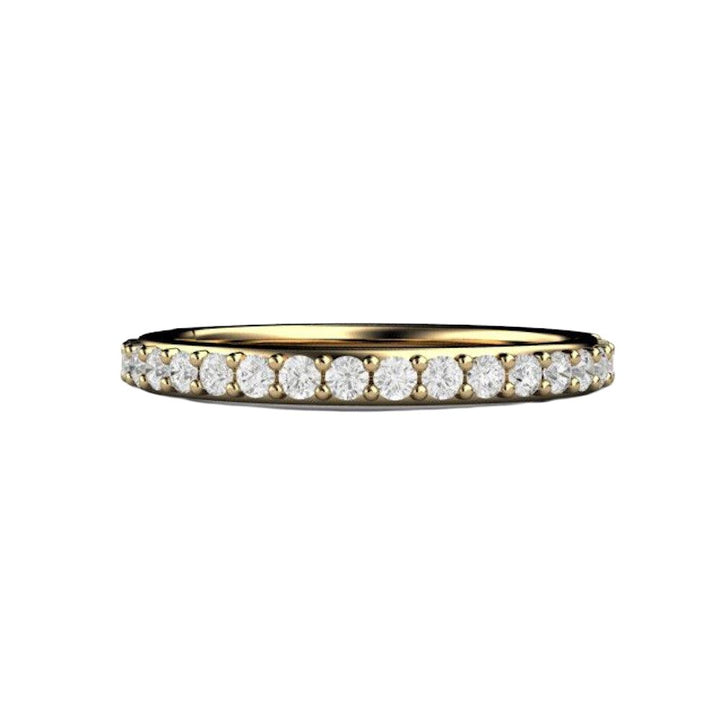 2.5mm Diamond Wedding Band | Classic Pave Diamond Ring in Gold or Platinum, Rare Earth Jewelry