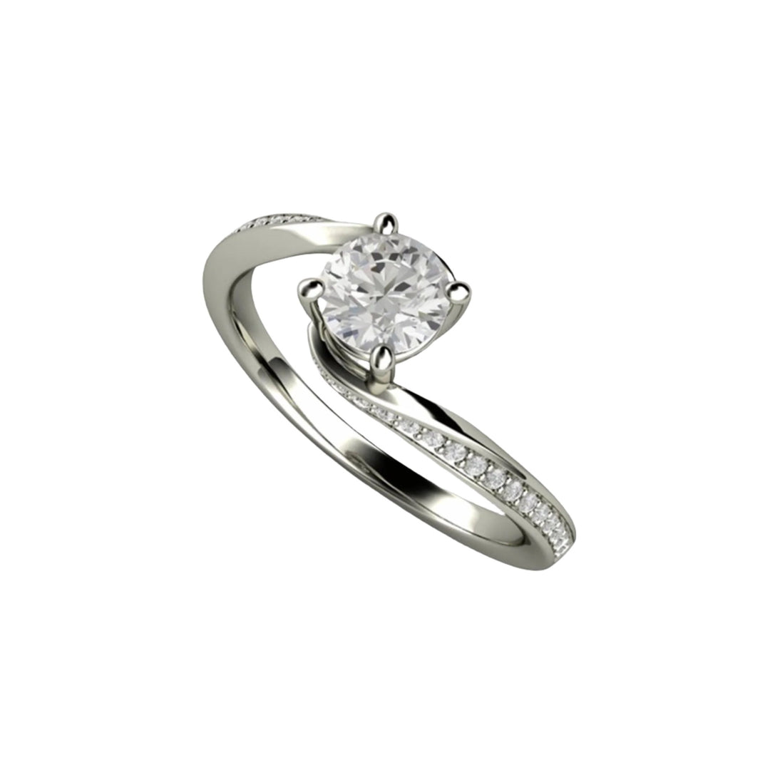 .5 Carat Lab Created Diamond Solitaire Engagement Ring in 14K White Gold