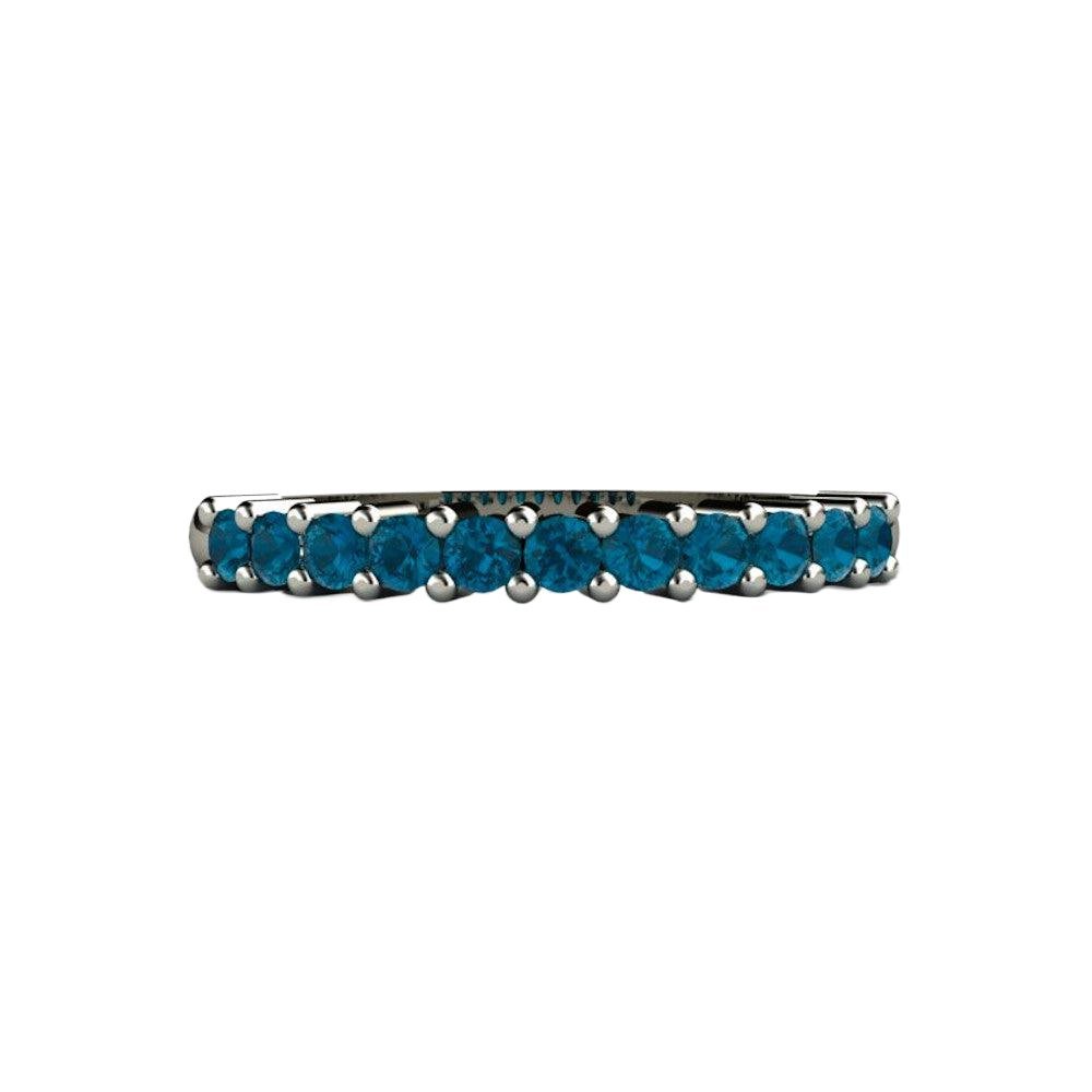 Reserved London Blue Topaz Band December Birthstone Ring Size 11.5, Rare Earth Jewelry