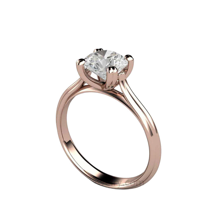 1.5 Carat Round Moissanite Solitaire Engagement Ring with Double Prongs