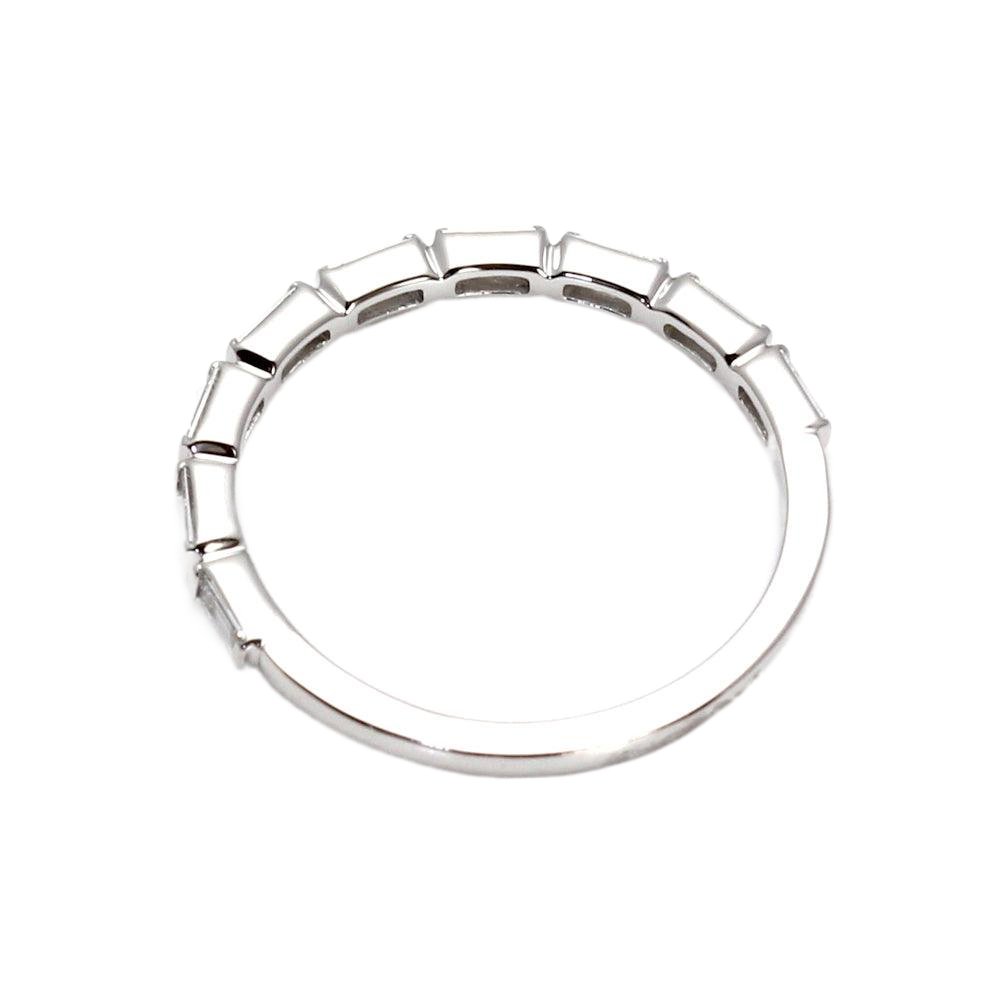 East West Diamond Baguette Band or Wedding Ring Stackable, Rare Earth Jewelry