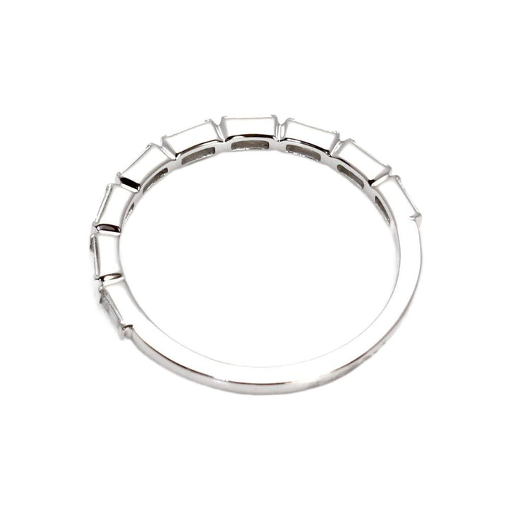 East West Diamond Baguette Band or Wedding Ring Stackable, Rare Earth Jewelry