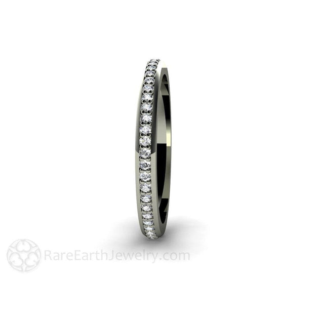 Diamond Eternity Band Wedding Ring or Anniversary Band 14K White Gold - Rare Earth Jewelry