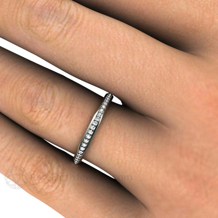Classic Diamond Eternity Band or Wedding Ring Anniversary Band - Rare Earth Jewelry
