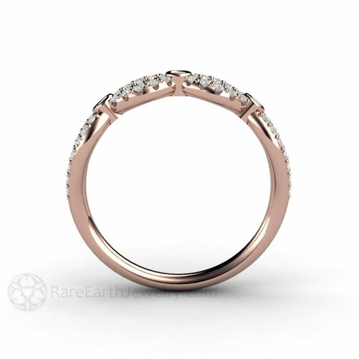 Diamond Infinity Band | Natural Diamond Wedding Ring Infinity Style, Rare Earth Jewelry