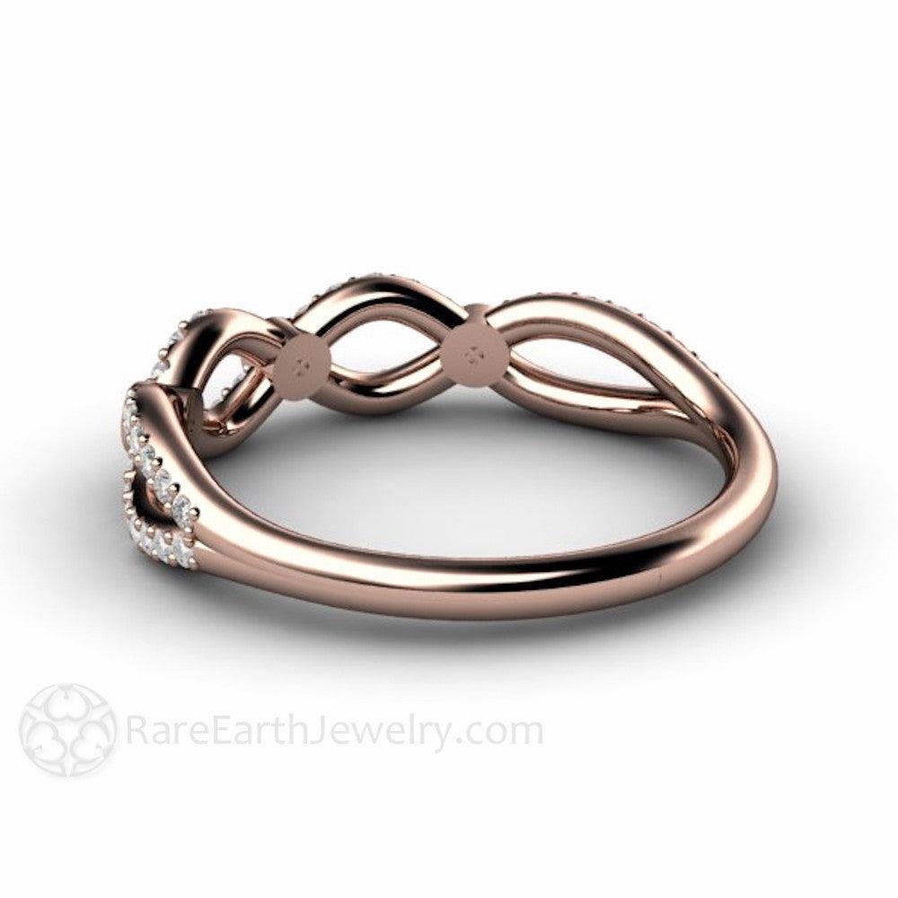 Diamond Infinity Band | Natural Diamond Wedding Ring Infinity Style, Rare Earth Jewelry
