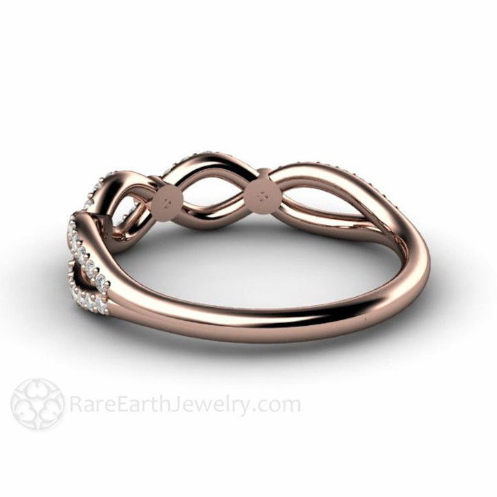 Diamond Infinity Band | Natural Diamond Wedding Ring Infinity Style, Rare Earth Jewelry