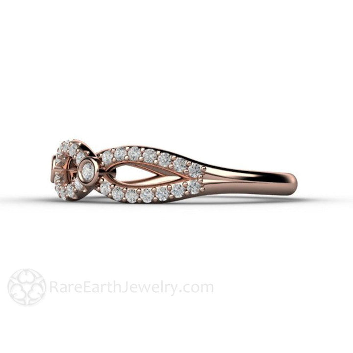 Diamond Infinity Band | Natural Diamond Wedding Ring Infinity Style, Rare Earth Jewelry