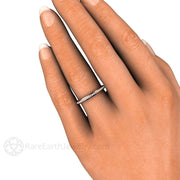 Diamond Wedding Ring or Anniversary Band 14K Rose Gold - Rare Earth Jewelry