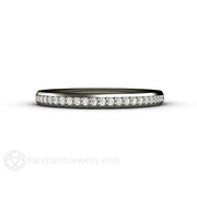 Diamond Wedding Ring or Anniversary Band 14K White Gold - Rare Earth Jewelry