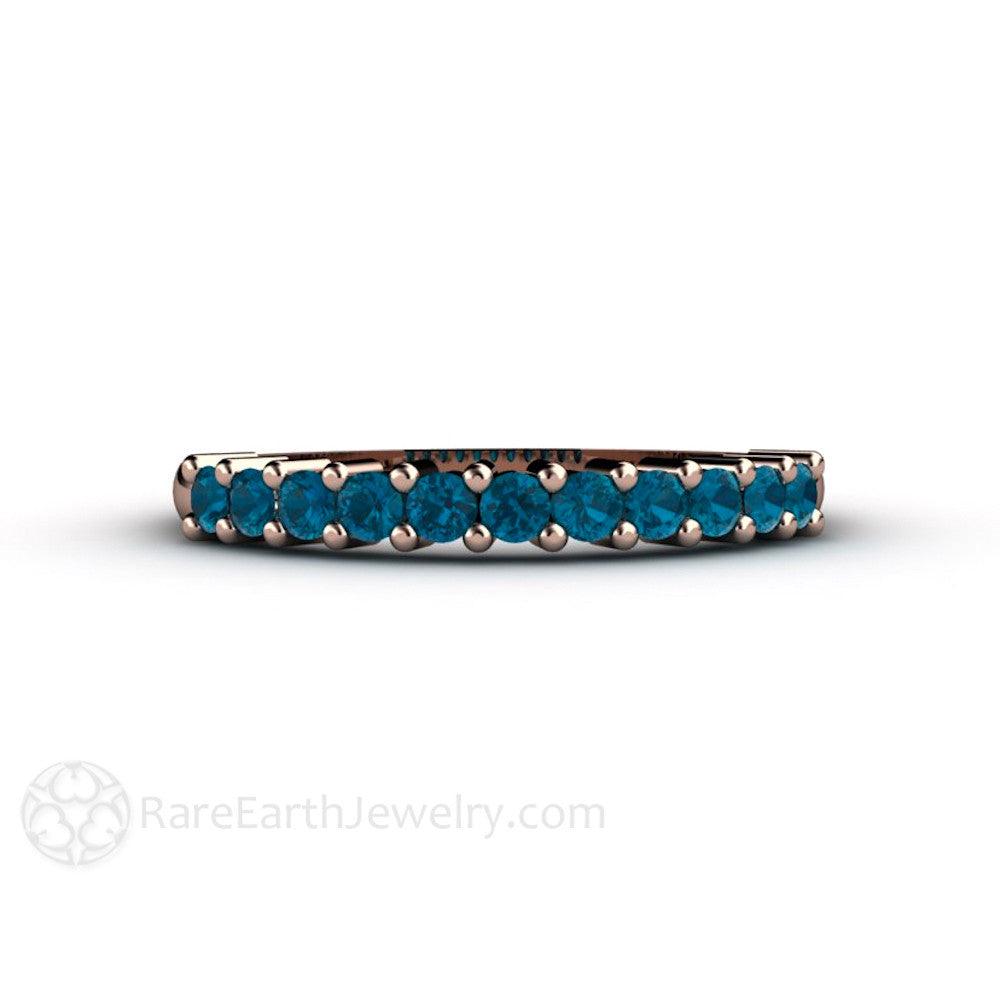 Reserved London Blue Topaz Band December Birthstone Ring Size 11.5, Rare Earth Jewelry