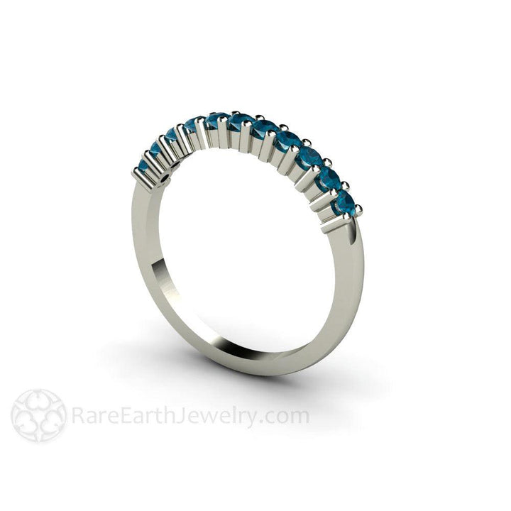 Reserved London Blue Topaz Band December Birthstone Ring Size 11.5, Rare Earth Jewelry