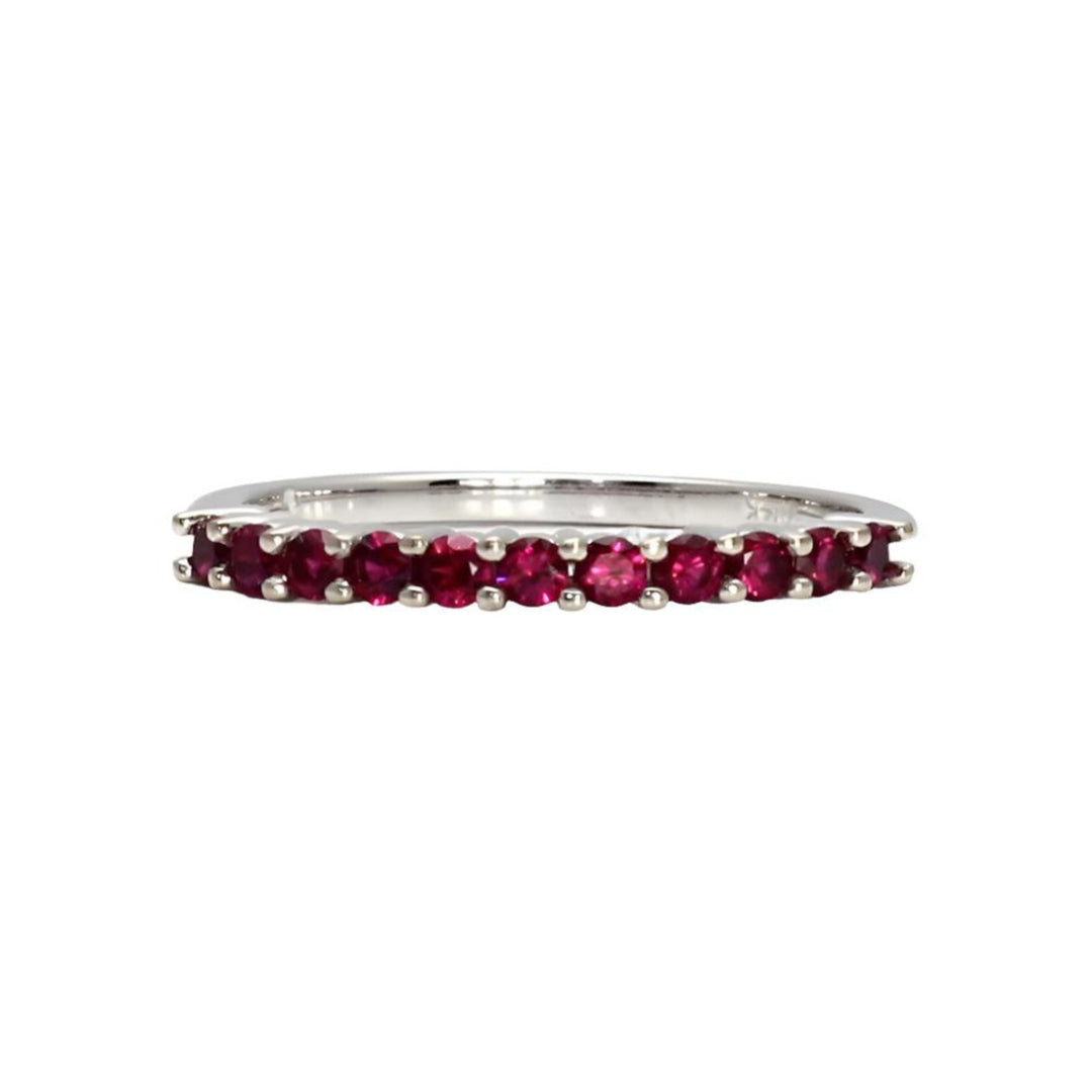 Natural Ruby Band, Ruby Wedding Ring or Anniversary Band in 14K or 18K Gold and Platinum.  July Birthstone Jewelry | Rare Earth Jewelry