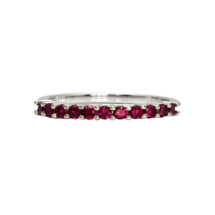 Natural Ruby Band, Ruby Wedding Ring or Anniversary Band in 14K or 18K Gold and Platinum.  July Birthstone Jewelry | Rare Earth Jewelry