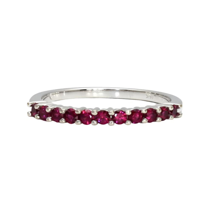 Natural Ruby Ring, Ruby Anniversary Band or Stacking Ring, July Birthday Gift or Push Present | Rare Earth Jewelry
