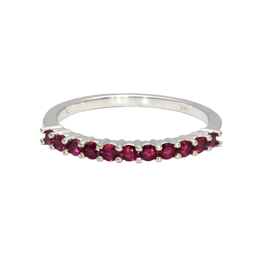 Ruby Anniversary Band Ruby Stacking Ring July Birthstone, Rare Earth Jewelry