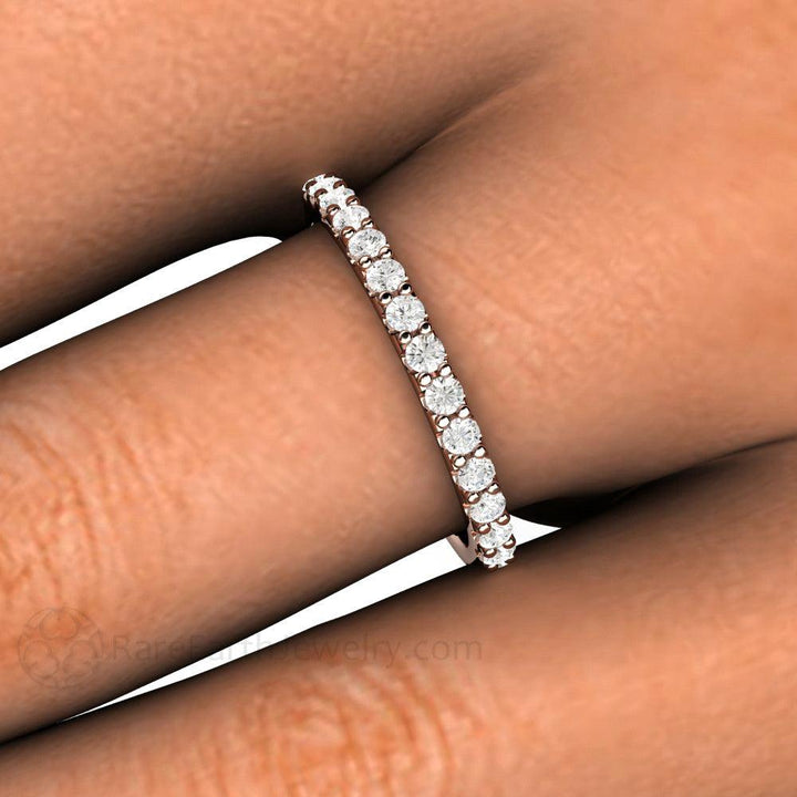 1.9mm Pave Diamond Wedding Ring | Classic Natural Diamond Band in Gold or Platinum, Rare Earth Jewelry