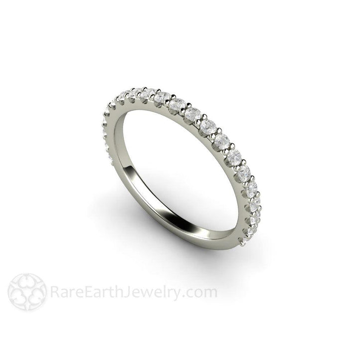 1.9mm Pave Diamond Wedding Ring | Classic Natural Diamond Band in Gold or Platinum, Rare Earth Jewelry