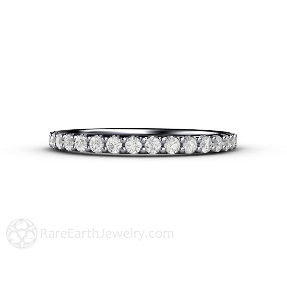 1.9mm Pave Diamond Wedding Ring | Classic Natural Diamond Band in Gold or Platinum, Rare Earth Jewelry