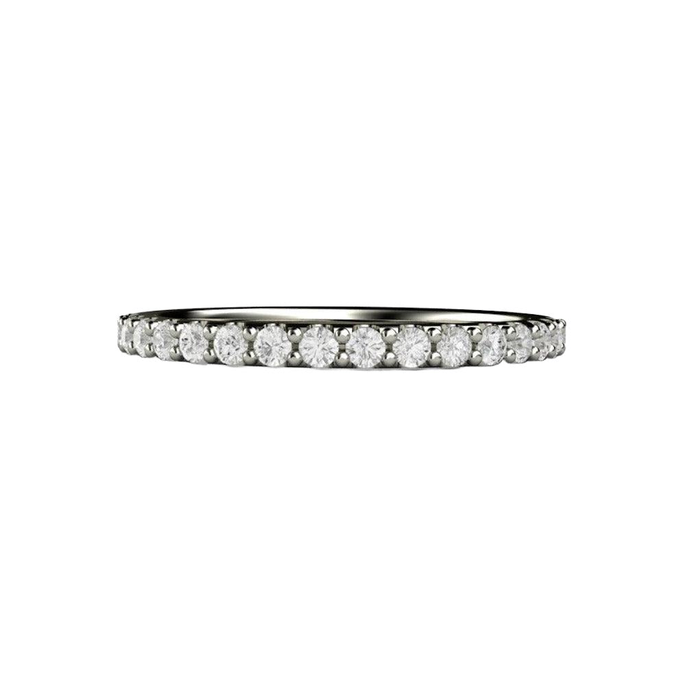 1.9mm Pave Diamond Wedding Ring | Classic Natural Diamond Band in Gold or Platinum, Rare Earth Jewelry
