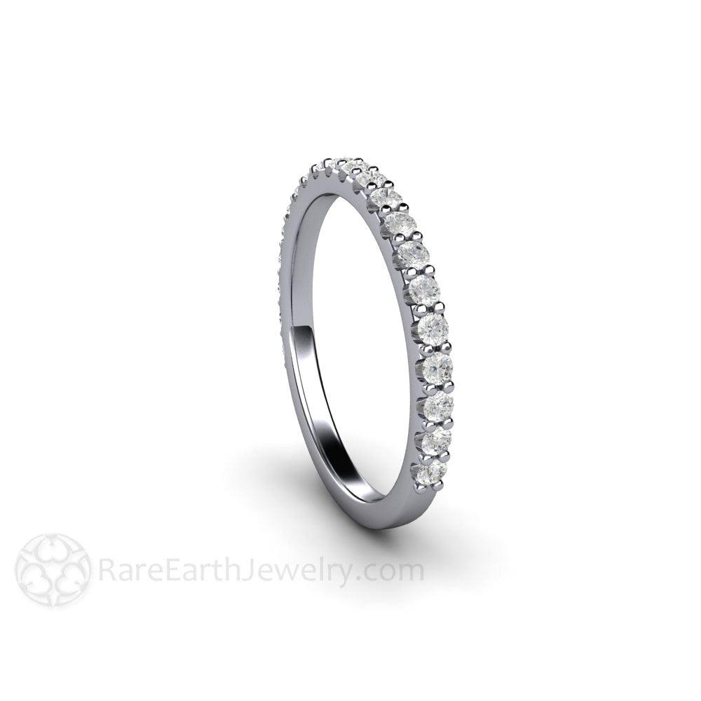 1.9mm Pave Diamond Wedding Ring | Classic Natural Diamond Band in Gold or Platinum, Rare Earth Jewelry