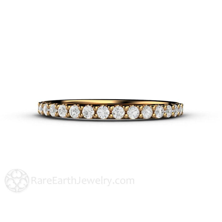 1.9mm Pave Diamond Wedding Ring | Classic Natural Diamond Band in Gold or Platinum, Rare Earth Jewelry