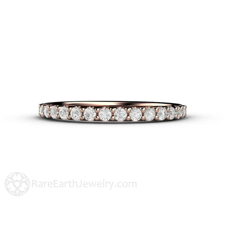 1.9mm Pave Diamond Wedding Ring | Classic Natural Diamond Band in Gold or Platinum, Rare Earth Jewelry