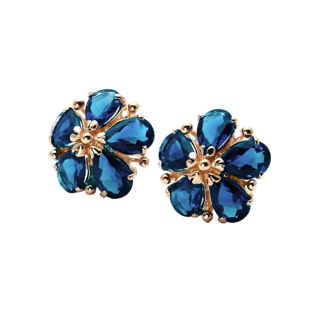 Peridot Flower Earrings | 14K Gold August Birthstone Studs, Rare Earth Jewelry