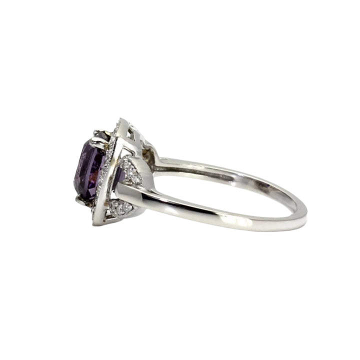 Side View of Purple Spinel Right Hand Ring | Rare Earth Jewelry