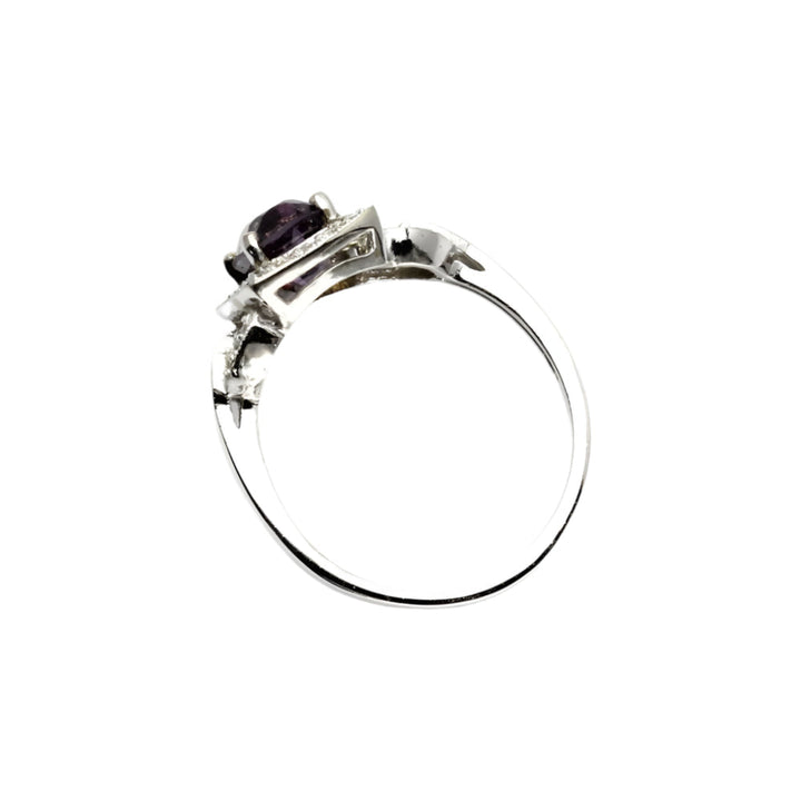 Purple Spinel Right Hand Ring Profile View| Rare Earth Jewelry